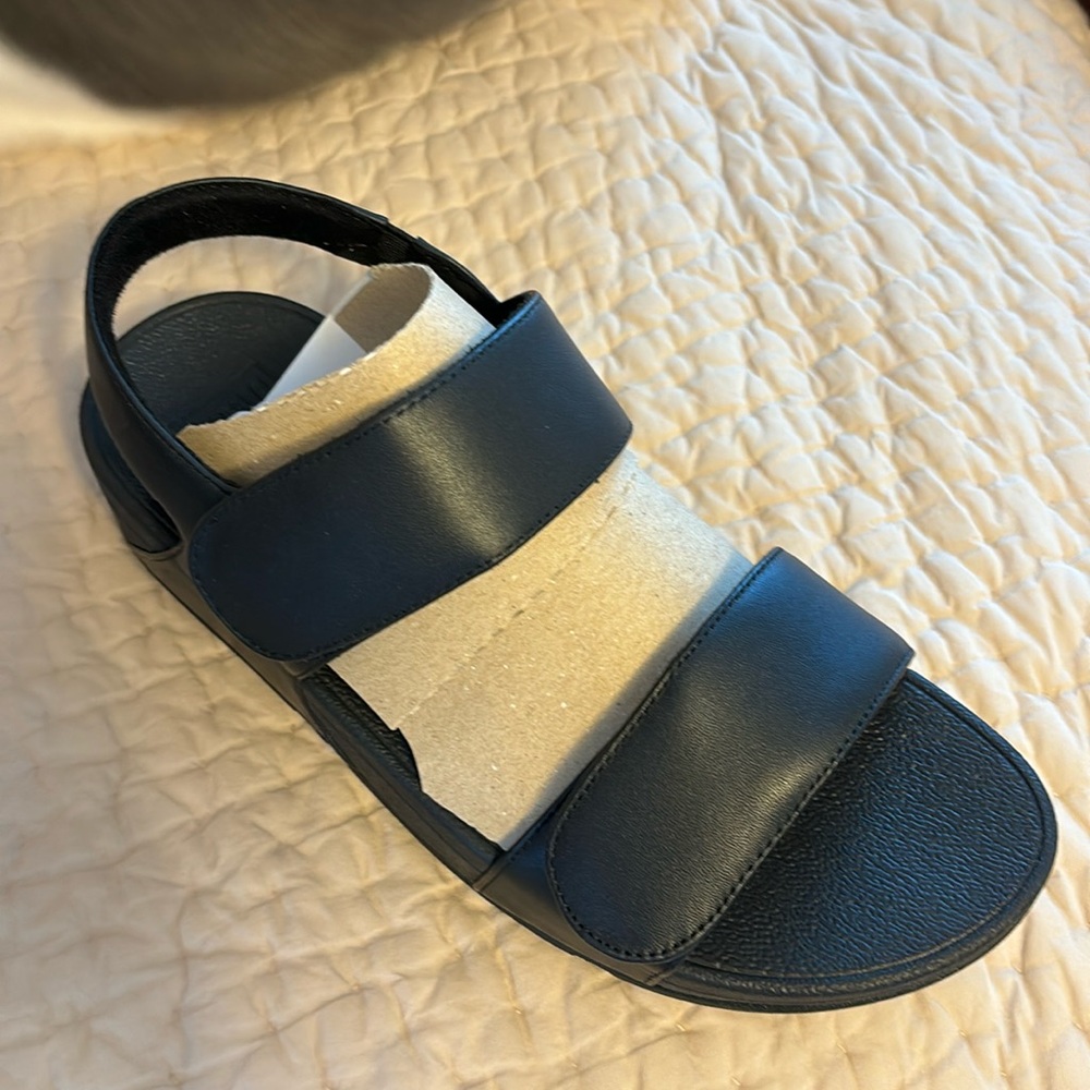 Never worn, black Lulu Fitflop sandals, size 8